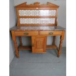 A Victorian marble topped washstand with