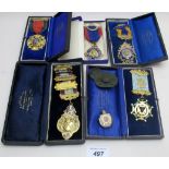 A collection of 6 Masonic 'Order of Buffalo', silver and enamelled medals,