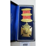 A 9ct gold medal 'Royal Order of Buffaloes',