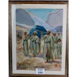Evelyn Stuart Hardy (1866-1935) - 'Biblical scene', watercolour, signed, 68 cm x 50 cm,
