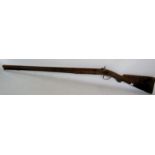 A vintage 19th century percussion rifle,