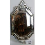A late 19th/early 20th century Venetian wall mirror of traditional form,