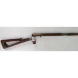 A 410 shooting walking stick with attached/removable stock, (U.