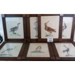Nina Campbell - a set of 7 decorative wooden faux wicker-work picture frames,