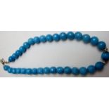 Brazilian aquamarine faced gemstone necklace, 45mm length,