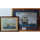 Alex Packham (20th century) - `Cutty Sark', acrylic, signed, labels verso, 35cm x 52cm, framed.