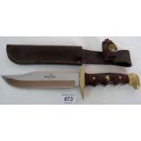 Bowie knife, as new by Bush Line, 7" blade,
