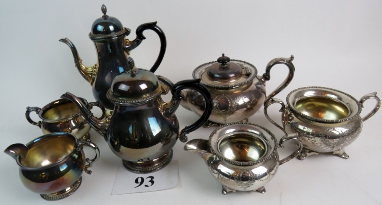A Barker Ellis silver plated 4 piece tea and coffee set,