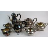 A Barker Ellis silver plated 4 piece tea and coffee set,