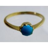 An 18ct gold turquoise ring,