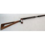 A 20 bore shooting walking stick with attached/removable stock grip, (U.