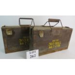 A pair of vintage ammunition boxes '288 CART .