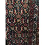 An antique West Persian rug with overall scale pattern, wool on cotton,