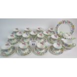 A Shelley "Hedgerow" pattern 43 piece part tea service.