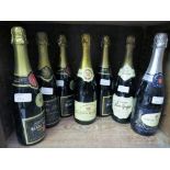 7 bottle mixed Lot good quality sparkling wines to include 3 bottles Cremant d'Alsace Blanc de