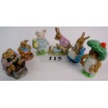 Six Beatrix Potter figures by Beswick,