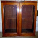 A Victorian mahogany bookcase top with g