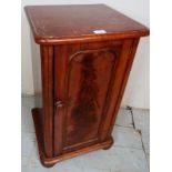 A Victorian mahogany bedside cabinet wit