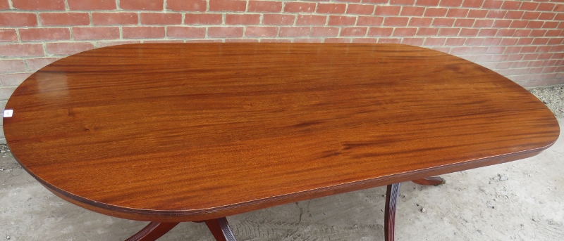 A large Regency design mahogany twin ped - Image 2 of 2