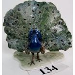 A Rosenthal porcelain model of a Peacock