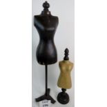 Two modern vintage-style model mannequins,