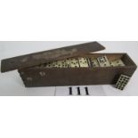 A set of 19th century bone Dominoes, to double-nine,