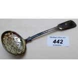 A Victorian silver sugar sifter spoon,