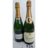 2 bottles of sparkling wine to include 1 bottle of Lanson Demi-Sec 'Ivory Label' Champagne and 1