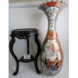 A large Japanese Imari porcelain floor vase, c1900,