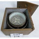 A 19th/early 20th century ship's compass by Berry & Mackay of Aberdeen,