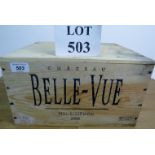 6 bottle case of good quality red wine being Château Belle-Vue, Haut-Medoc Bordeaux,