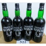 4 bottles of fine quality Late Bottled Vintage port from the reputable Quinta do Noval est: