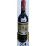 1 bottle fine quality red wine being Château Ducru-Beaucaillou, Grand Cru Classe, Saint-Julien,