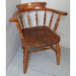 A 19th Century elm seated captain's chai