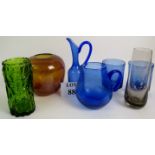 A collection of studio glass to include