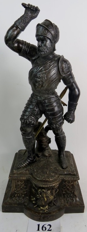 A 19th century patinated spelter statuet