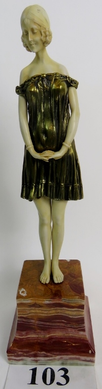 A reproduction Art Deco style figure mod