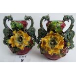 A pair of Art Pottery vases, c1900,