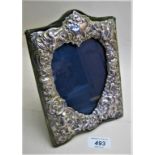 A silver photo frame in the Art Nouveau