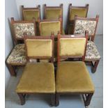 A set of eight Gothic revival Victorian