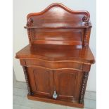 A Victorian pale mahogany chiffonier wit