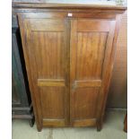 A continental fruit-wood double wardrobe
