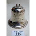 A silver bell shaped inkwell, Birmingham