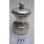 A silver boxed pepper mill, London 1991,