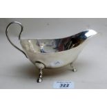 A Georgian silver Irish sauce boat, Dubl