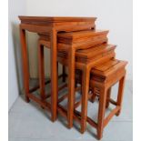 A 20th century Chinese nest of four tables,