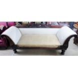 A Victorian mahogany framed 3 seater sofa for re-upholstered est: £60-£90