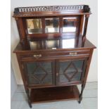 A Gillow's style Edwardian mahogany mirror back cabinet of small proportions est: £50-£80