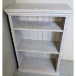 A 20th century painted pine open bookcase with two shelves est: £20-£40