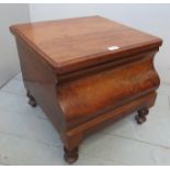 A Victorian mahogany executive commode box, with lift up lid,